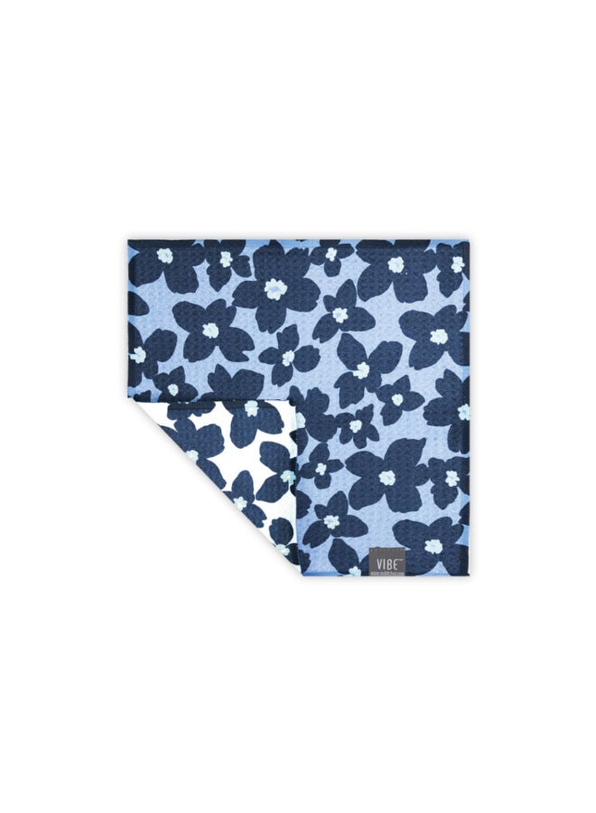 Mukitchen 3-Piece Indigo Vibe Dish Cloth Set Blue and White 10 x 10 Inch 6673-2505 - Image 4